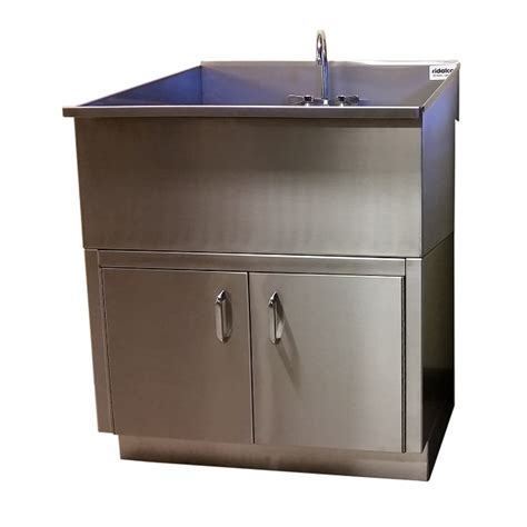 stainless steel laundry cabinet with china sink|deep utility sink with cabinet.